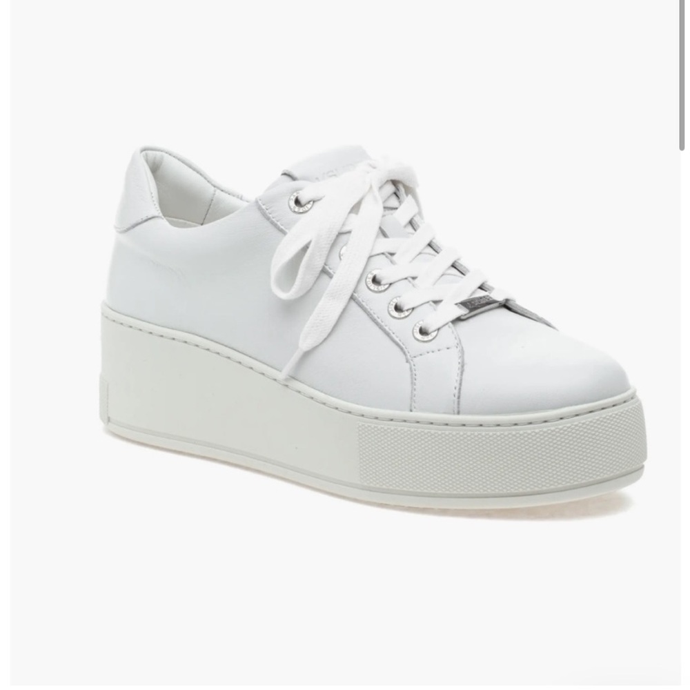 NWT J/SLIDES MAYA White Leather Sneaker - Picture 2 of 15
